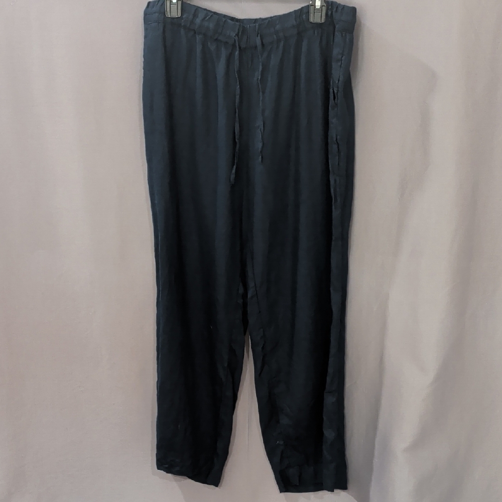 Charter Club NAVY LINEN PANTS PXL